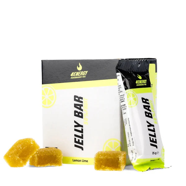 Jelly bar packaging with lemon lime flavor on a white background