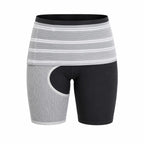 IncrediWear opornica za kolk – siva, na ženskem modelu, pogled od spredaj