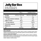 Nutritional information label for Jelly Bar Box on a white background