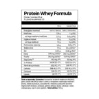 Nutritional label for Protein Whey Formula on a white background