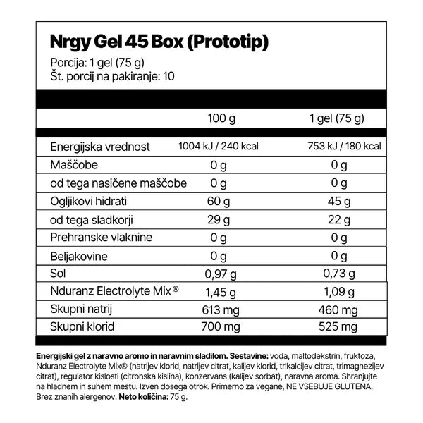 Nrgy Gel 45 Box (Prototip)