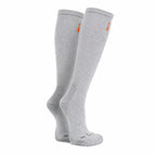 IncrediWear terapevtske dokolenke – sive z oranžnimi poudarki, na modelu