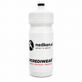White water bottle with visible branding on a white background