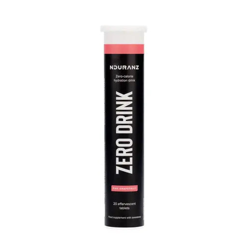 4Endurance Zero Drink – cev z rožnatimi efervescentnimi tabletami, pogled od spredaj
