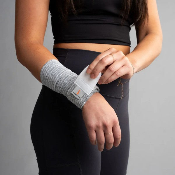 bandage wrap grey wrapping wrist incrediwear