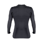 Black long-sleeve top on a white background