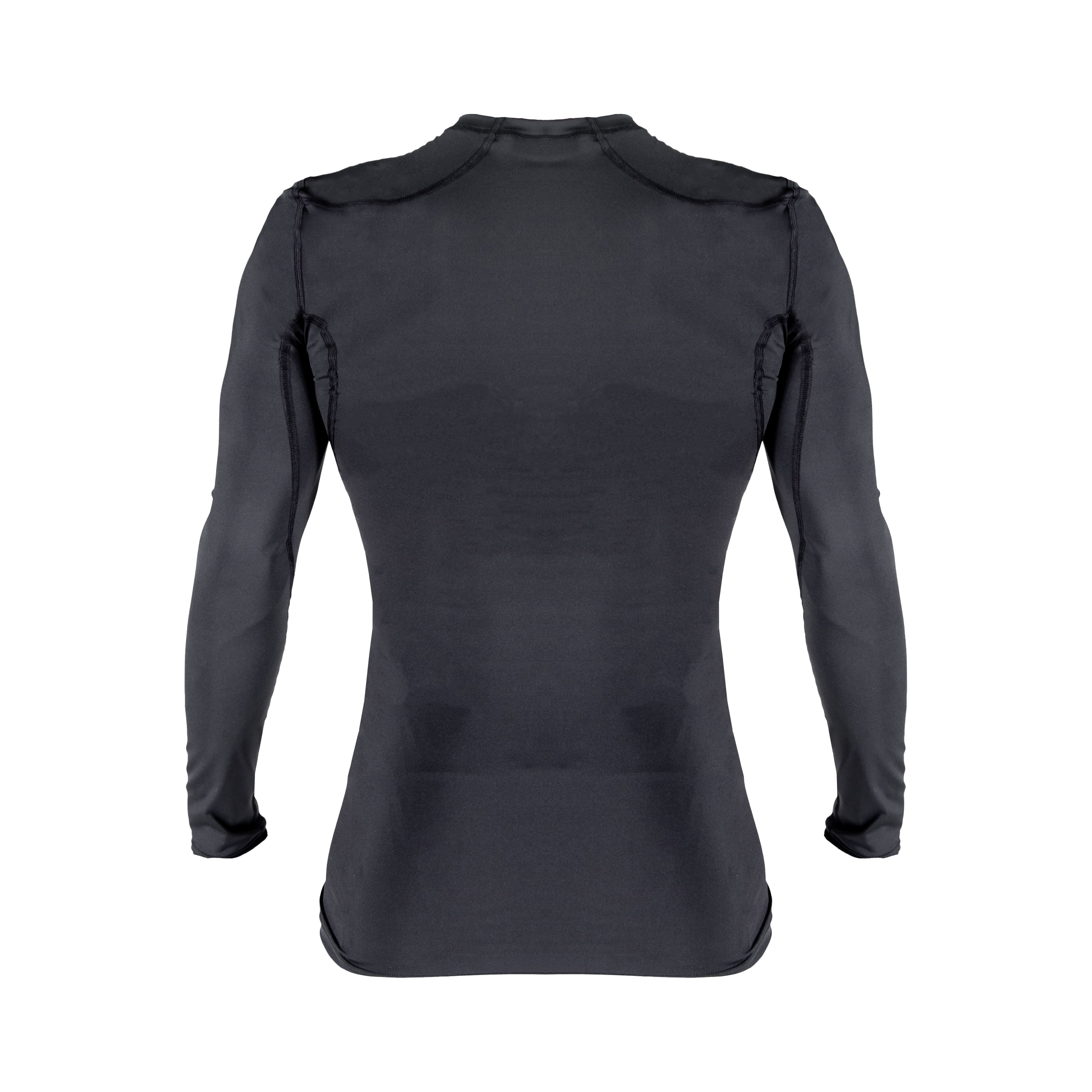 Black long-sleeve top on a white background
