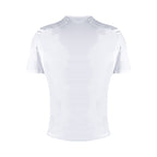 White compression shirt with short sleeves on a white background
