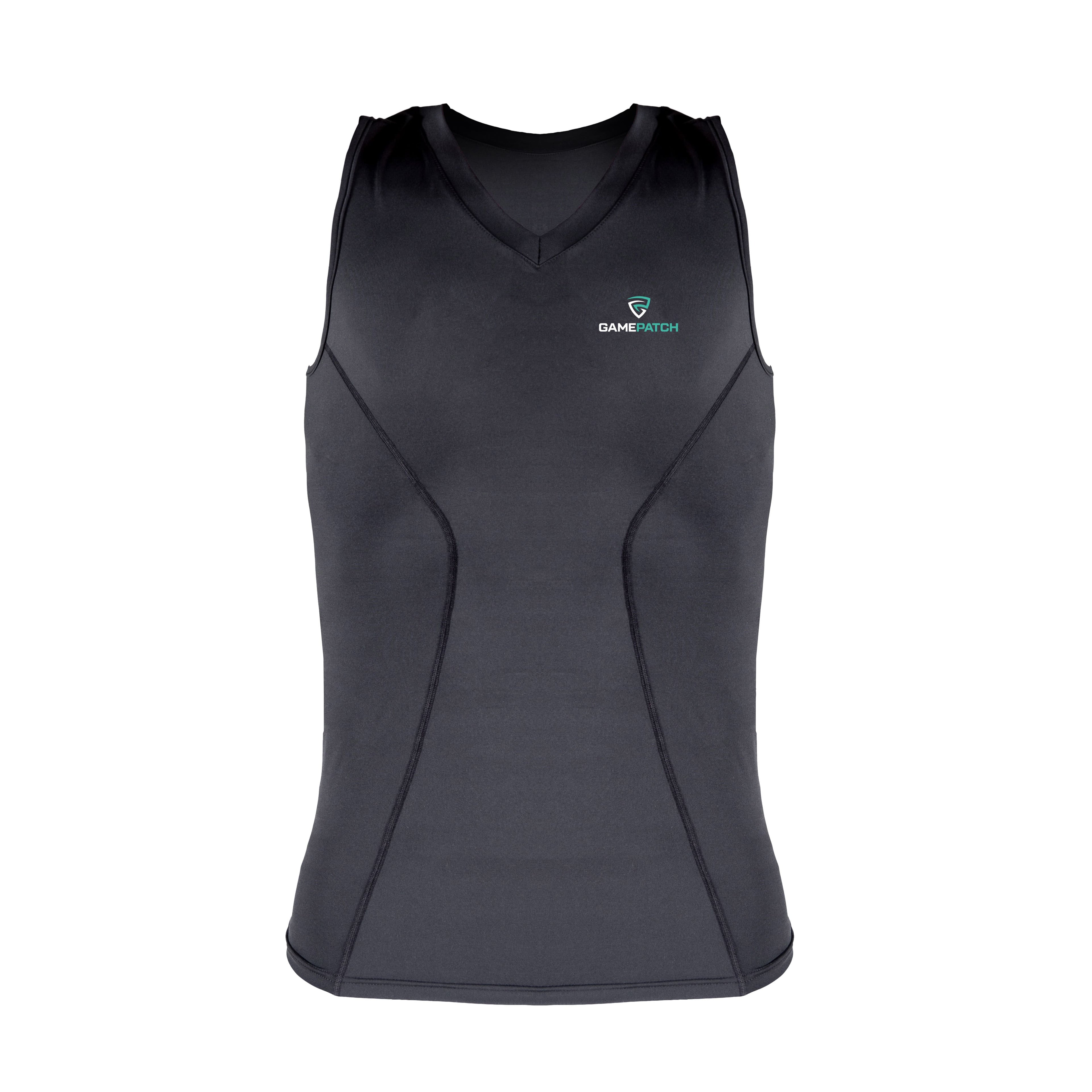 compression shirt sleeveless black front gamepatch