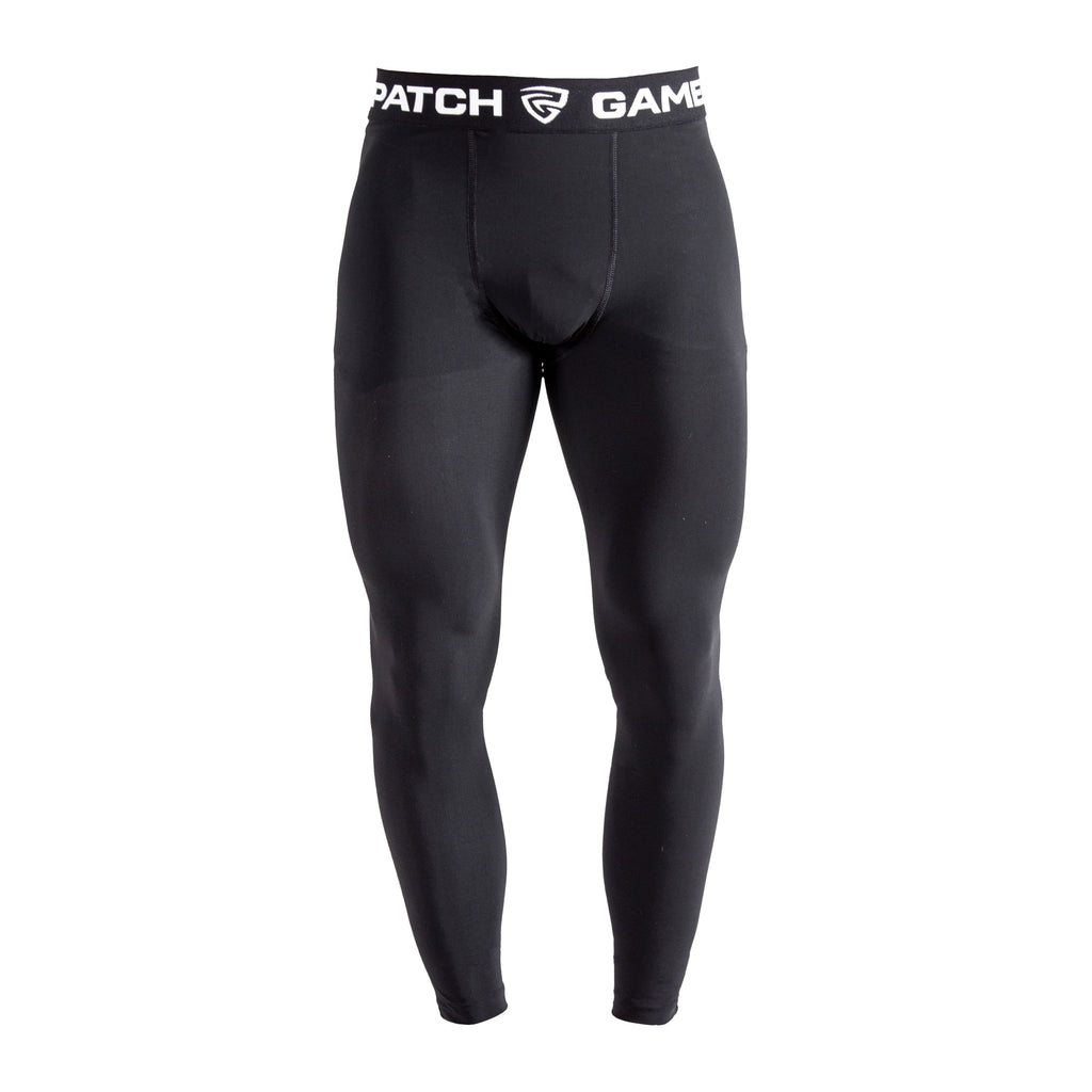 compression tights long black front gamepatch