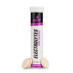 Tube of 4Energy Electrolytes with wooden tablets on a white background
