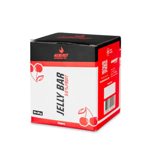 4Endurance Jelly Bar Box – škatla s češnjevim okusom, pogled od spredaj