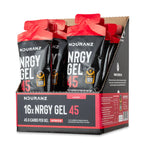 Box of Nduranz NRGY Gel 45 energy gels with red and black packaging.