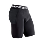 goalkeeper padded compression shorts black angle protection gamepatch