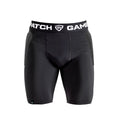 goalkeeper padded compression shorts black front gamepatch