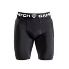 goalkeeper padded compression shorts black front gamepatch
