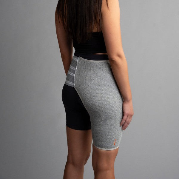 hip brace grey black back side incrediwear