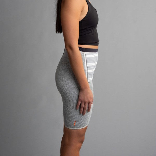 hip brace grey black side detail incrediwear