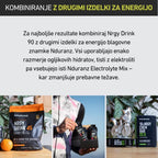 Advertisement for Nduranz energy drinks and bars with text in Slovenian.
