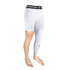 one leg compression tights white left leg back on body gamepatch