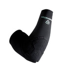 Black elbow pad with a brand logo on a white background