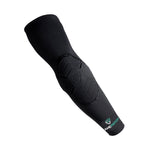 Black elbow pad with a brand logo on a white background