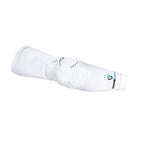 White elbow pad with a brand logo on a white background