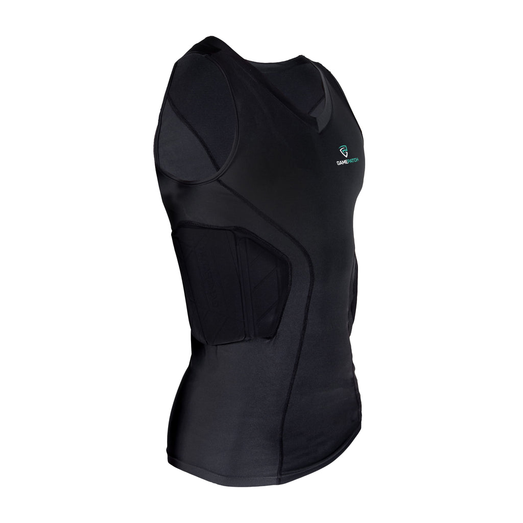 padded compression shirt pro black sleeveless angle gamepatch