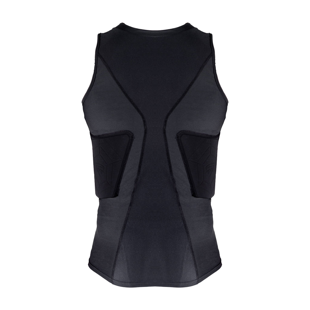 padded compression shirt pro black sleeveless back gamepatch