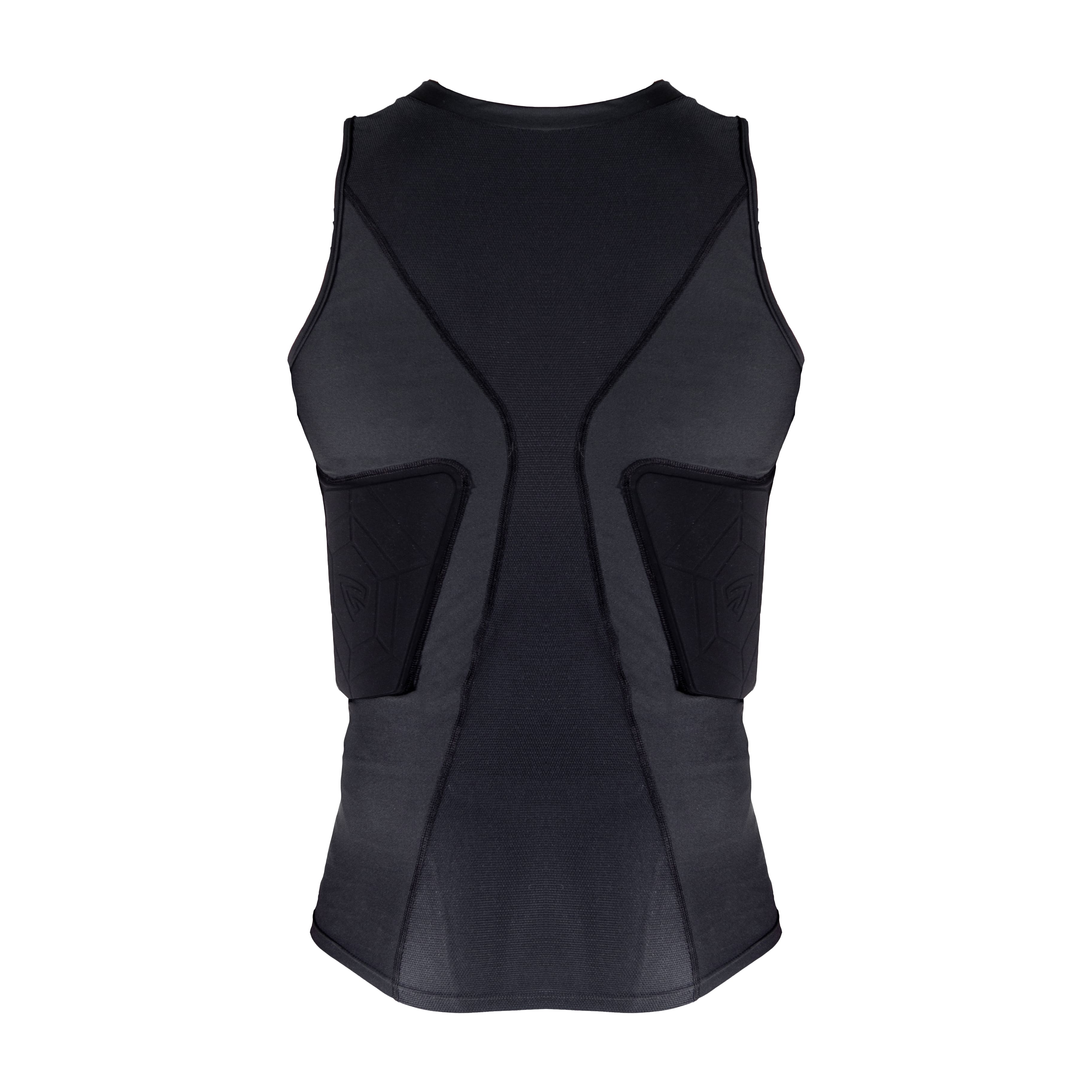 padded compression shirt pro black sleeveless back gamepatch
