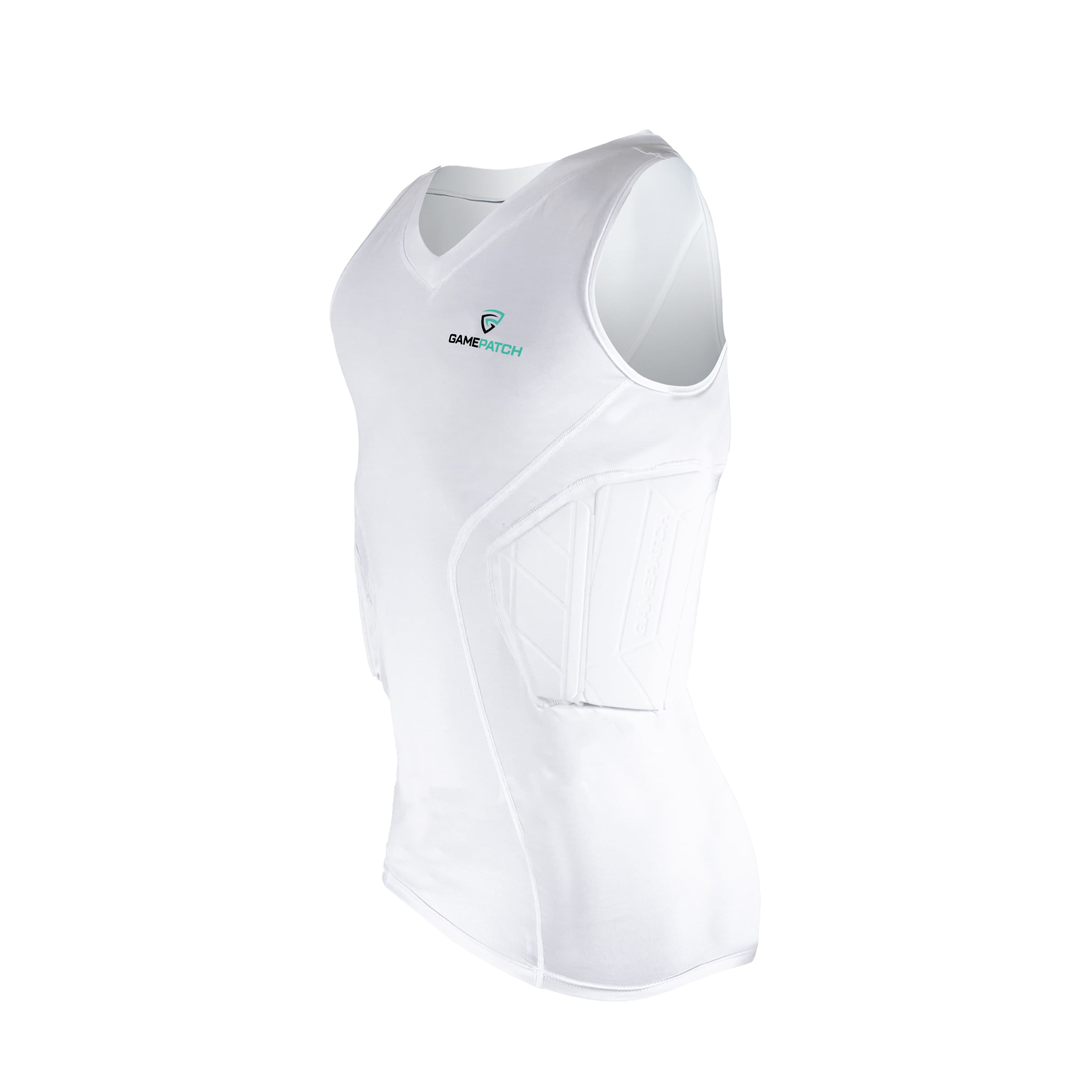 padded compression shirt pro white sleeveless angle gamepatch