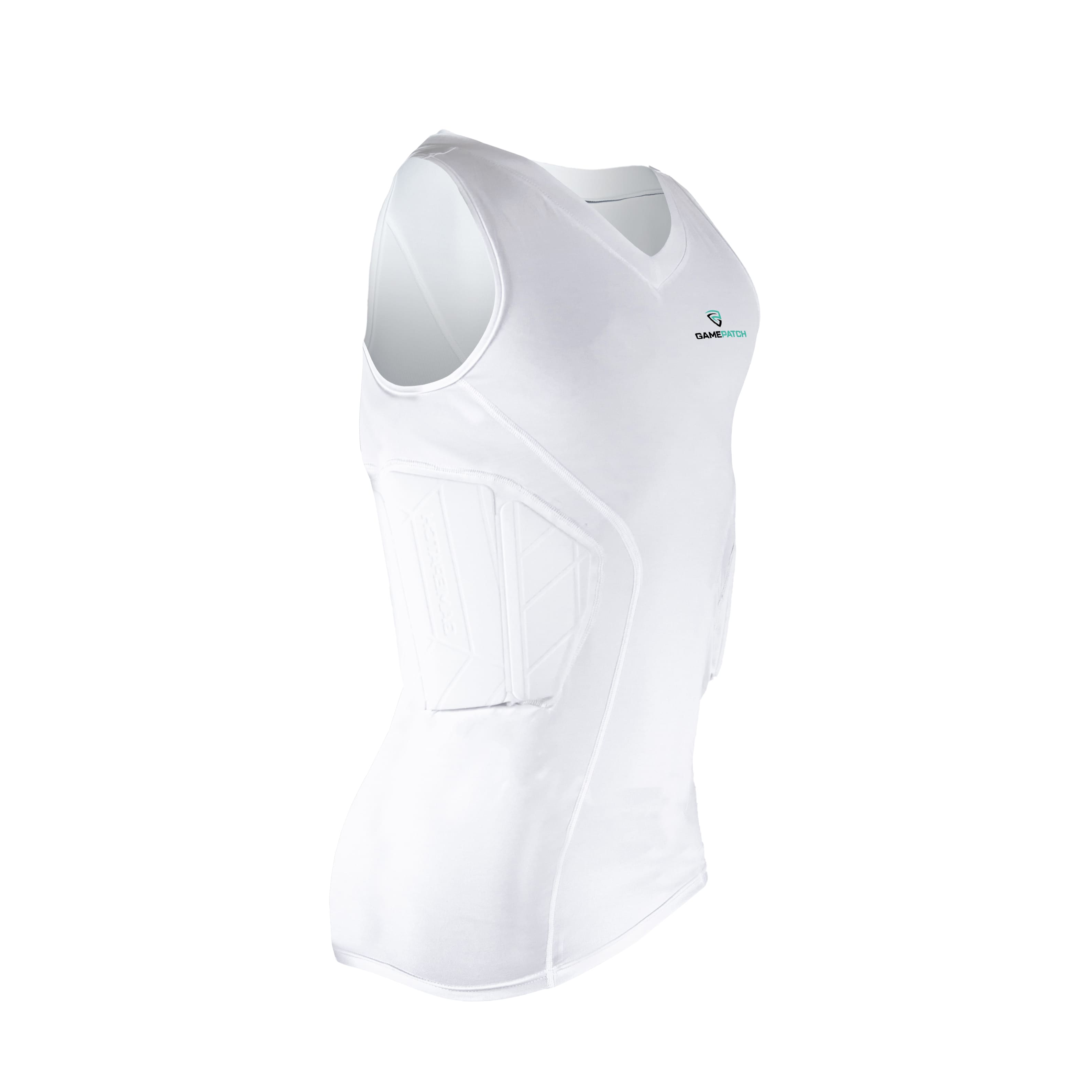 padded compression shirt pro white sleeveless side gamepatch