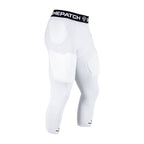 White athletic pants with a black waistband featuring 'Gamepatch' branding on a white background.
