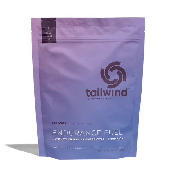 Purple package of Tailwind Endurance Fuel on a white background