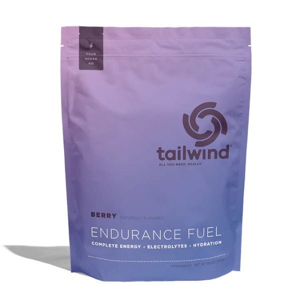 Purple package of Tailwind Endurance Fuel on a white background
