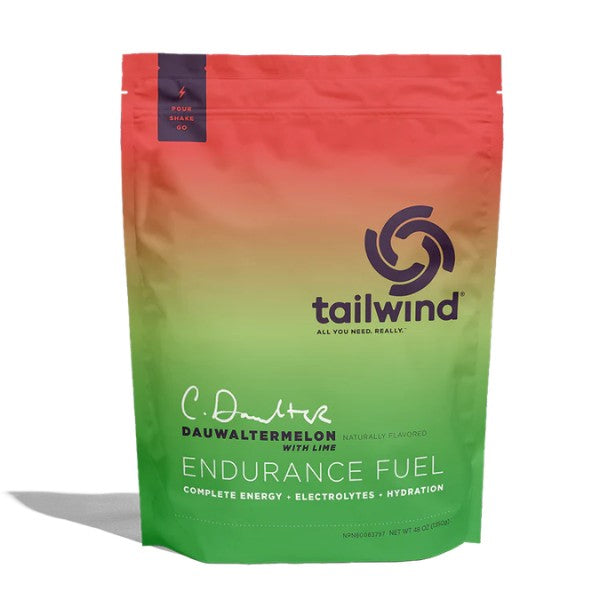 Tailwind Endurance Fuel package with a gradient design on a white background