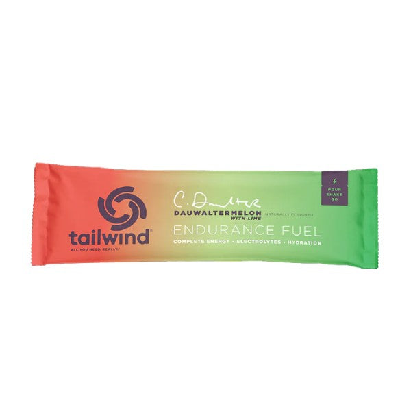 Tailwind Daualtermelon with Lime endurance fuel packet on a white background