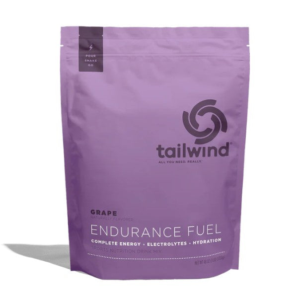 Purple package of Tailwind Endurance Fuel on a white background