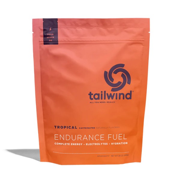 Orange package of Tailwind Endurance Fuel on a white background