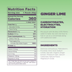 tailwind high carb fuel ginger lime nutrition facts