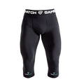 Black compression shorts with 'GamePlan' branding on a white background