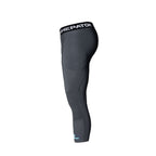three quarter compression tights black profile abrasion resistant gamepatch