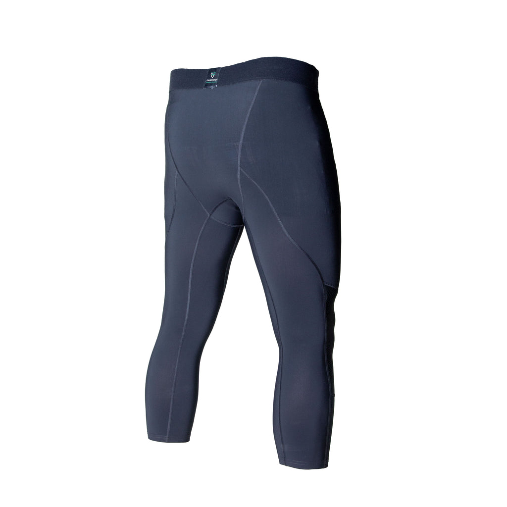 Dark gray compression pants on a white background